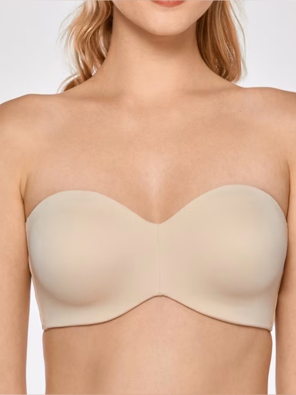 Delimira NWT Strapless Underwire Nude Beige Bra Attachable Straps 32B